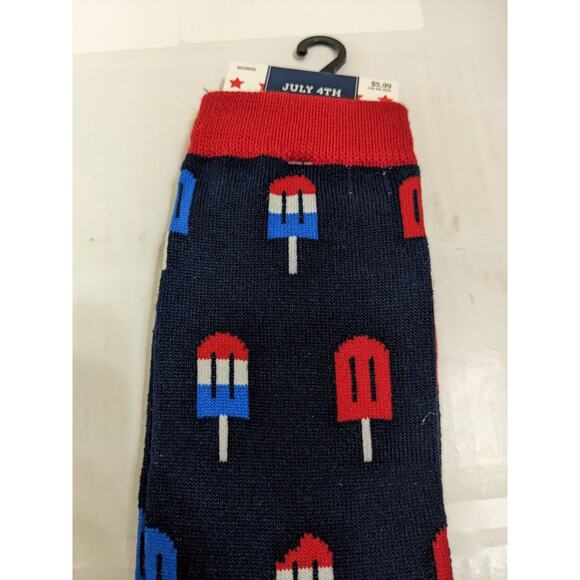 Men's Socks Popsicle Festive 4th Of July Independence Day Patriot New - Picture 2 of 3